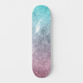 Aqua blauw Roze ombre zee sterrenstelsel abstract Persoonlijk Skateboard (Voorkant)