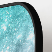 Aqua blauw Roze ombre zee sterrenstelsel abstract  Pickleball Paddle (Links Detail)