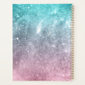 Aqua blauw Roze ombre zee sterrenstelsel abstract Planner (Achterkant)