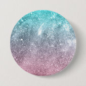 Aqua blauw Roze ombre zee sterrenstelsel abstract Ronde Button 7,6 Cm (Voorkant)