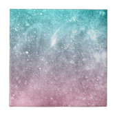 Aqua blauw Roze ombre zee sterrenstelsel abstract Tegeltje (Voorkant)