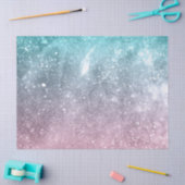 Aqua blauw Roze ombre zee sterrenstelsel abstract Tissuepapier (Craft)