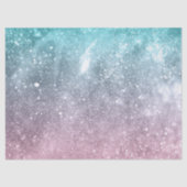 Aqua blauw Roze ombre zee sterrenstelsel abstract Tissuepapier (Voorkant)
