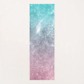 Aqua blauw Roze ombre zee sterrenstelsel abstract Yogamat (Voorkant)