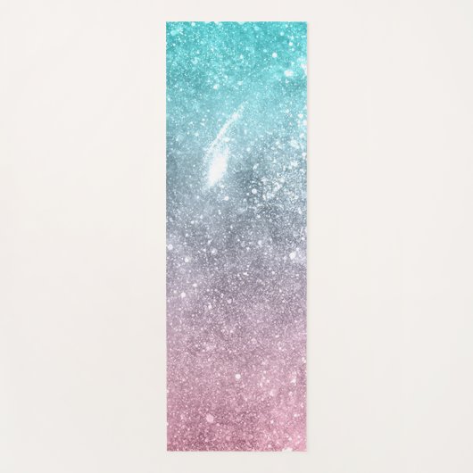 Aqua blauw Roze ombre zee sterrenstelsel abstract Yogamat (Voorkant)