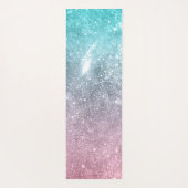 Aqua blauw Roze ombre zee sterrenstelsel abstract Yogamat (Achterkant)