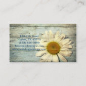 Aqua Blauw Schuur Hout Wit Daisy Bloemist Visitekaartje (Achterkant)