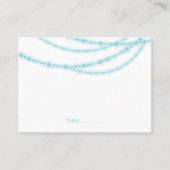 Aqua Blauw Stijlvolle Sprankelende Lichten Klassie Plaatskaartje (Voorkant)