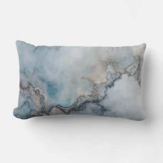 Aqua Blauw Teal Grijs Beige Abstract Huisdecoratie Kussen