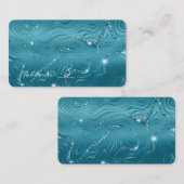 Aqua Blauw Turquoise Marmeren Trouwtafel Nummer Plaatskaartje (Voorkant / Achterkant)