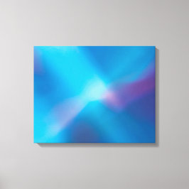 Aqua Blauw Violet Gloeiend Licht #1 Abstract Canva Canvas Afdruk