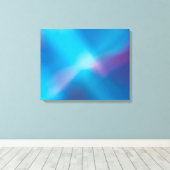 Aqua Blauw Violet Gloeiend Licht #1 Abstract Canva Canvas Afdruk (Insitu (Houten vloer))