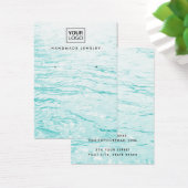 Aqua blauw water, aangepaste logo-oorenkaart visitekaartje (Bureau)