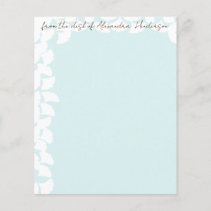 Aqua Blauw Wit Ginkgo Blad Flyer