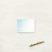 Aqua Blauw Witte Ombre Post-it® Notes (Op bureau)