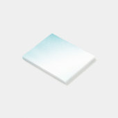Aqua Blauw Witte Ombre Post-it® Notes (Schuin)
