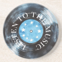 Aqua Blauw Zwart Record Muziek