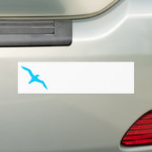Aqua Blauwe Albatros Bumpersticker (Op auto)