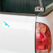 Aqua Blauwe Albatros Bumpersticker (Op Truck)