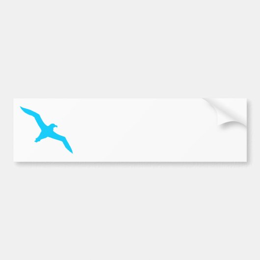 Aqua Blauwe Albatros Bumpersticker (Voorkant)