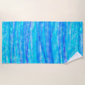 Aqua Blauwe, Blauwgroen en Paarse Gespecialiseerde Strandlaken (Voorkant)