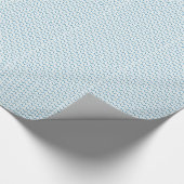 Aqua blauwe Chevron-patroon Cadeaupapier (Hoek)