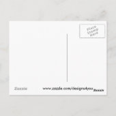 Aqua Blauwe Concentrische Cirkels Briefkaart (Achterkant)