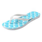 Aqua Blauwe Diamant Ontwerp Teenslippers (Schuin)