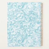 Aqua Blauwe Draai Patroon Planner (Achterkant)
