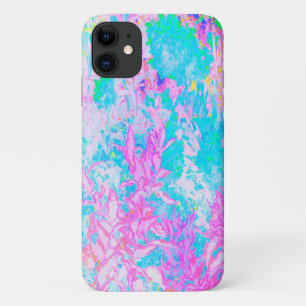 Aqua Blauwe en Heet Roze Hortensia Landschap Case-Mate iPhone Case