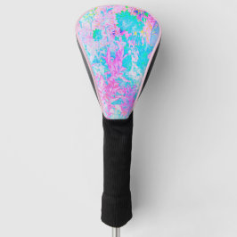 Aqua Blauwe en Heet Roze Hortensia Landschap Golfheadcover