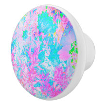 Aqua Blauwe en Heet Roze Hortensia Landschap