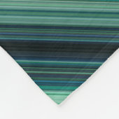 Aqua Blauwe en Teal Strepen Fleece Deken (Hoek)
