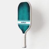 Aqua Blauwe en Witte Gepersonaliseerde Pickleball  Paddle (Links)