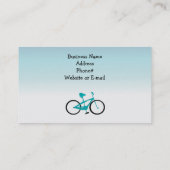 Aqua Blauwe Fiets Visitekaartje (Achterkant)
