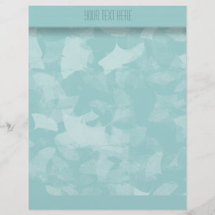 Aqua Blauwe Ginkgo Bladeren Flyer