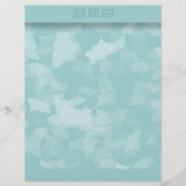 Aqua Blauwe Ginkgo Bladeren Flyer (Achterkant)