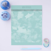 Aqua Blauwe Ginkgo Bladeren Flyer (Enkel)