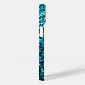 Aqua blauwe glitters glanzen Case-Mate iPhone case (Achterkant / Rechts)