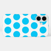 Aqua Blauwe Grote Stippen Case-Mate iPhone Case (Achterkant (horizontaal))