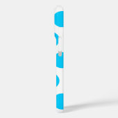 Aqua Blauwe Grote Stippen Case-Mate iPhone Case (Achterkant / Links)