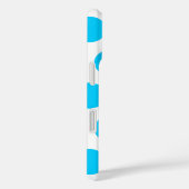 Aqua Blauwe Grote Stippen Case-Mate iPhone Case (Achterkant / Rechts)