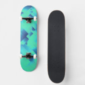 Aqua Blauwe Halls Skateboard (Voorkant)