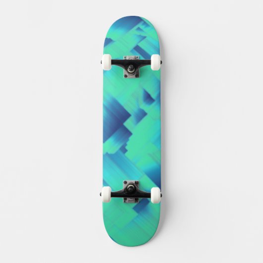 Aqua Blauwe Halls Skateboard (Voorkant)