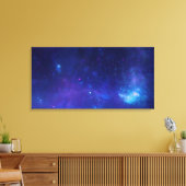 Aqua Blauwe Hemelse Melkweg Galactisch Centrum Canvas Afdruk (Insitu (Woonkamer))