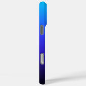 Aqua Blauwe Indigo en Zwarte Ombre Case-Mate iPhone Case (Achterkant / Rechts)