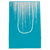 Aqua blauwe kerstpegels medium cadeauzakje (Achterkant)
