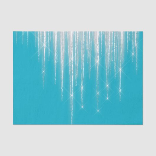 Aqua blauwe kerstpegels tissuepapier (Voorkant)