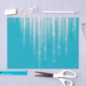 Aqua blauwe kerstpegels tissuepapier (Craft)