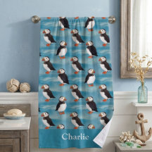 Aqua Blauwe Kust Puffin Vogel